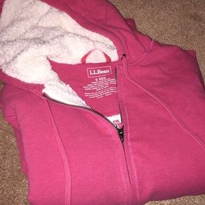 L.L. Bean Pink Fleece Zip Up